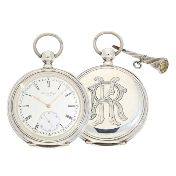 English silver watch with pivoted detent escapement Circa 1860