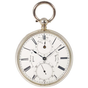 English deck watch with eight day power reserve indication Circa 1888