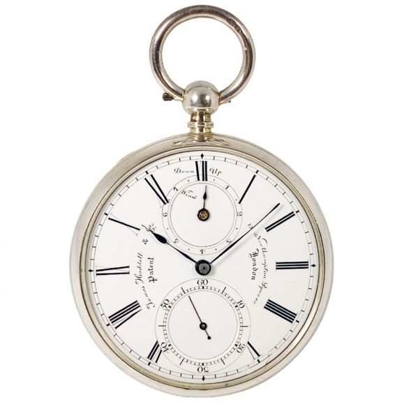 English deck watch with eight day power reserve indication Circa 1888