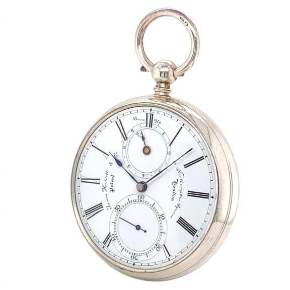 English deck watch with eight day power reserve indication Circa 1888 English deck watch with eight day power reserve indication Circa 1888