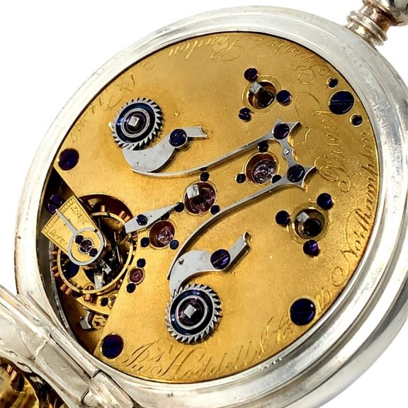 English deck watch with eight day power reserve indication Circa 1888 English deck watch with eight day power reserve indication Circa 1888