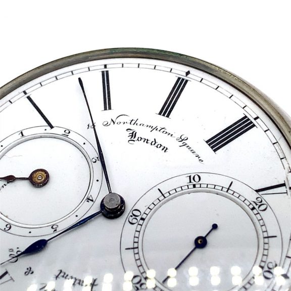 English deck watch with eight day power reserve indication Circa 1888 English deck watch with eight day power reserve indication Circa 1888