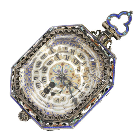 Swiss silver rock crystal case pedant watch Circa 1800 Swiss silver rock crystal case pedant watch Circa 1800