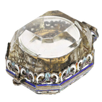 Swiss silver rock crystal case pedant watch Circa 1800