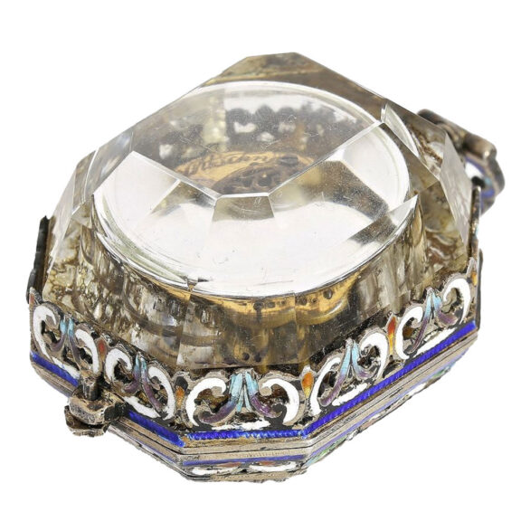Swiss silver rock crystal case pedant watch Circa 1800 Swiss silver rock crystal case pedant watch Circa 1800