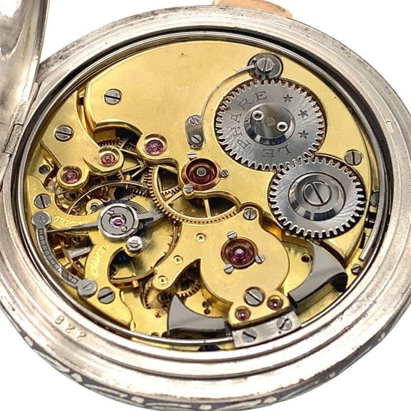 Rare Swiss niëllo-silver quarter repeating pocket watch Circa 1914 Rare Swiss niëllo-silver quarter repeating pocket watch Circa 1914