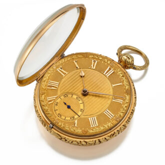 An English heavy 18 carat precision pocket watch Circa 1824 An English heavy 18 carat precision pocket watch Circa 1824