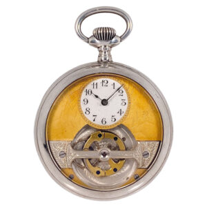 Rare Swiss silver lever poor man’s tourbillon watch Circa 1900