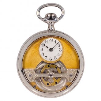 Rare Swiss silver lever poor man’s tourbillon watch Circa 1900 Rare Swiss silver lever poor man’s tourbillon watch Circa 1900