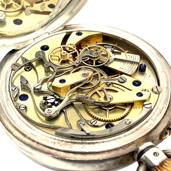 Swiss chronograph with an innovative dial design Circa 1900 Swiss chronograph with an innovative dial design Circa 1900