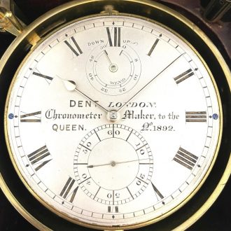 Rare English deck chronometer with 56h power reserve Circa 1845
