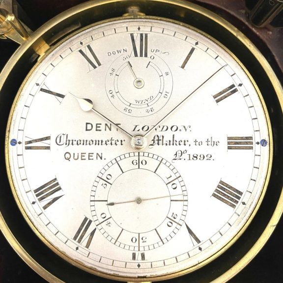 Rare English deck chronometer with 56h power reserve Circa 1845 Rare English deck chronometer with 56h power reserve Circa 1845