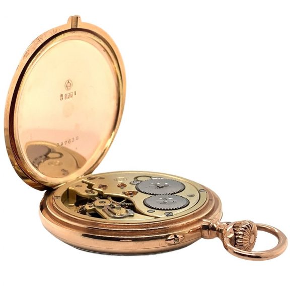 Fine Swiss 14 carat gold open faced keyless lever watch Circa 1906 Fine Swiss 14 carat gold open faced keyless lever watch Circa 1906