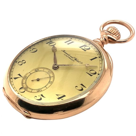 Fine Swiss 14 carat gold open faced keyless lever watch Circa 1906 Fine Swiss 14 carat gold open faced keyless lever watch Circa 1906