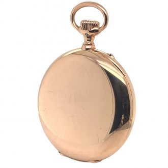 Fine Swiss 14 carat gold open faced keyless lever watch Circa 1906