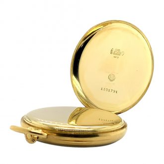 Swiss 18K gold open faced IWC lever pocket watch Circa 1958