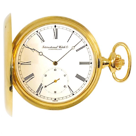 Swiss 18K gold full hunter Schaffhausen pocket watch Circa 1978 Swiss 18K gold full hunter Schaffhausen pocket watch Circa 1978