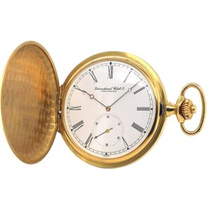 Swiss 18K gold full hunter Schaffhausen pocket watch Circa 1978