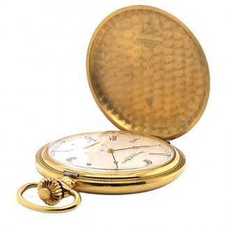 Swiss 18K gold full hunter Schaffhausen pocket watch Circa 1978