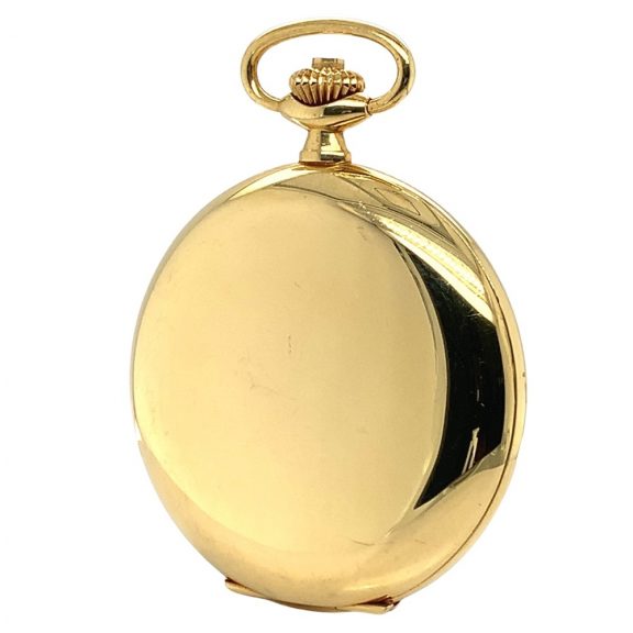 Swiss 18K gold full hunter Schaffhausen pocket watch Circa 1978 Swiss 18K gold full hunter Schaffhausen pocket watch Circa 1978