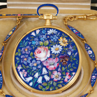 Magnificent Swiss gold, enamel dress watch Circa 1920