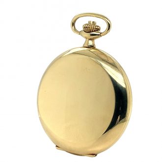 Swiss 18K gold half-hunting cased lever watch Circa 1980