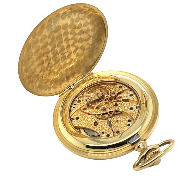 Swiss 18K gold half-hunting cased lever watch Circa 1980 Swiss 18K gold half-hunting cased lever watch Circa 1980