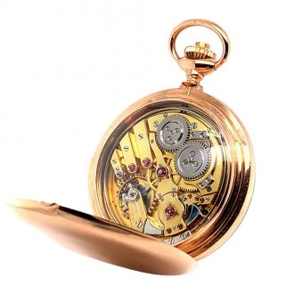 Swiss gold quarter repeating hunting cased pocket watch Circa 1900
