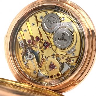 Swiss gold quarter repeating hunting cased pocket watch Circa 1900
