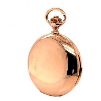 Swiss gold quarter repeating hunting cased pocket watch Circa 1900