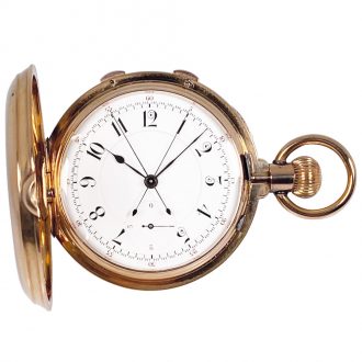 Swiss split-second chronograph with diablotine Circa 1890
