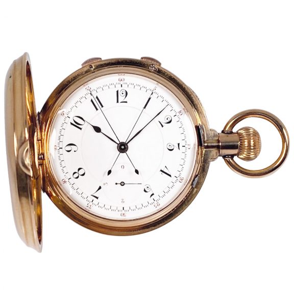 Swiss split-second chronograph with diablotine Circa 1890