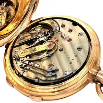 Swiss split-second chronograph with diablotine Circa 1890