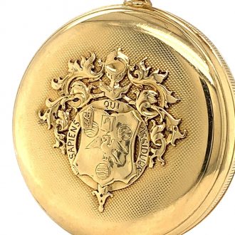 French 18K gold half-hunting cased lever pocket watch Circa 1850
