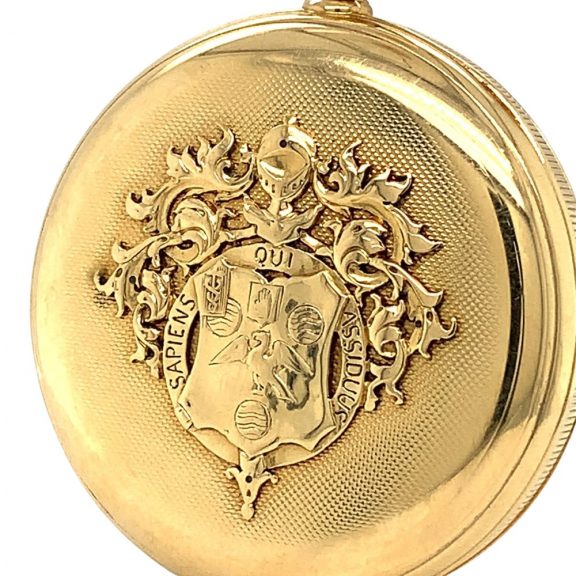 French 18K gold half-hunting cased lever pocket watch Circa 1850 French 18K gold half-hunting cased lever pocket watch Circa 1850