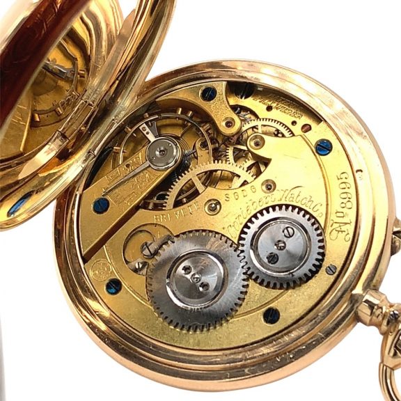 Swiss rare pocket watch with digital time display Circa 1880 Swiss rare pocket watch with digital time display Circa 1880