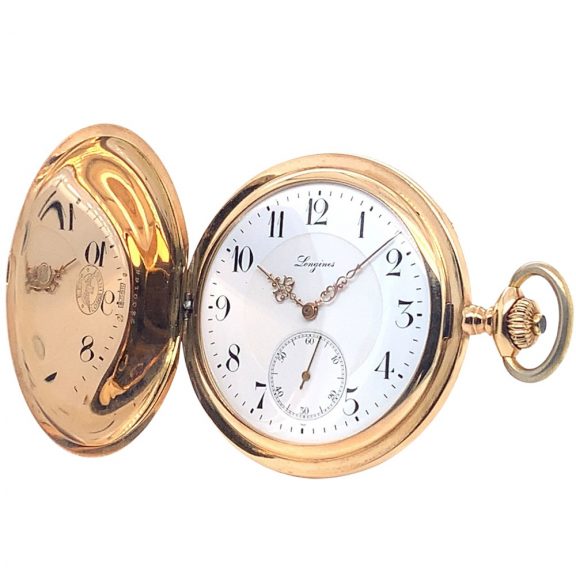 Swiss 14k rose gold hunting cased pocket watch Circa 1912 Swiss 14k rose gold hunting cased pocket watch Circa 1912
