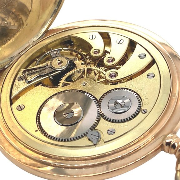 Swiss 14k rose gold hunting cased pocket watch Circa 1912 Swiss 14k rose gold hunting cased pocket watch Circa 1912