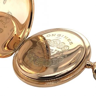Swiss 14k rose gold hunting cased pocket watch Circa 1912