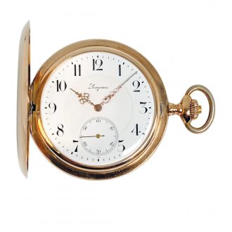 Swiss 14k rose gold hunting cased pocket watch Circa 1912