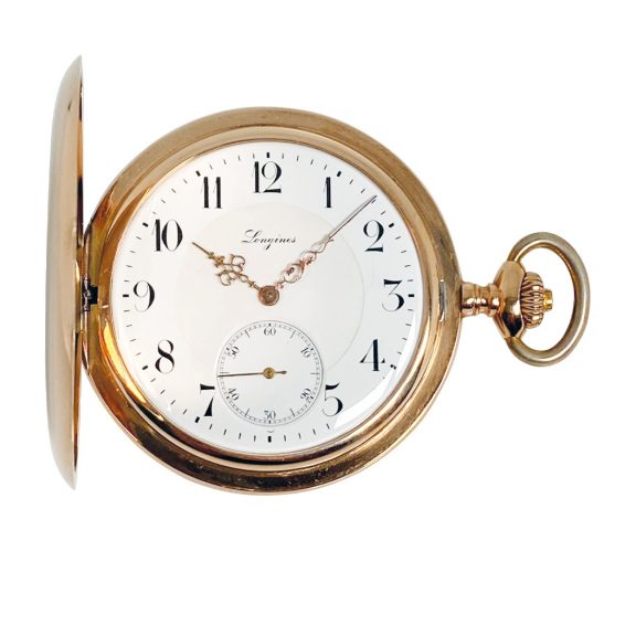 Swiss 14k rose gold hunting cased pocket watch Circa 1912
