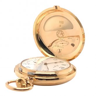 Swiss gold minute repeater keyless pocket watch Circa 1905