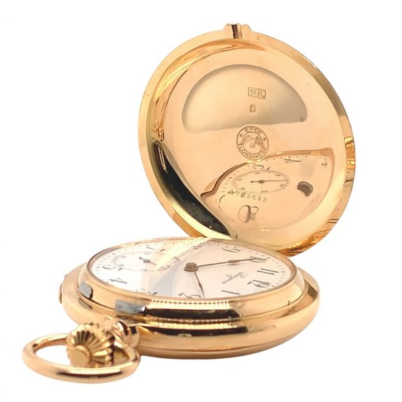 Swiss gold minute repeater keyless pocket watch Circa 1905 Swiss gold minute repeater keyless pocket watch Circa 1905
