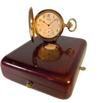 Swiss gold minute repeater keyless pocket watch Circa 1905