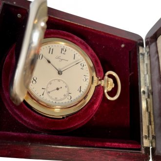 Swiss gold minute repeater keyless pocket watch Circa 1905