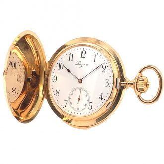 Swiss gold minute repeating keyless pocket watch Circa 1905