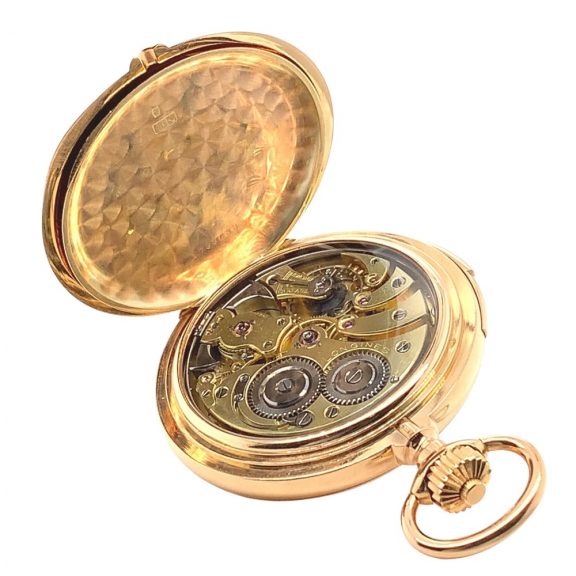 Swiss gold minute repeater keyless pocket watch Circa 1905 Swiss gold minute repeater keyless pocket watch Circa 1905