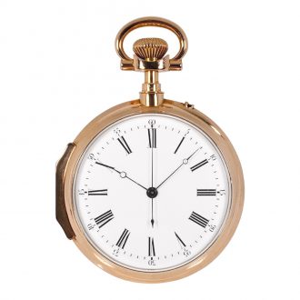 Swiss rose gold watch with jumping centre seconds Circa 1878