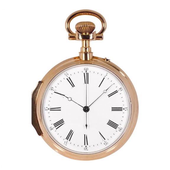 Swiss rose gold watch with jumping centre seconds Circa 1878 Swiss rose gold watch with jumping centre seconds Circa 1878