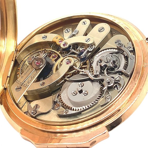 Swiss rose gold watch with jumping centre seconds Circa 1878 Swiss rose gold watch with jumping centre seconds Circa 1878